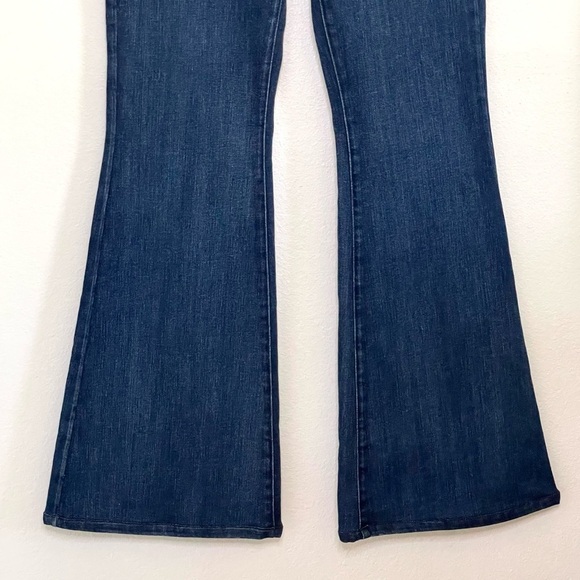 Free People We The Free Jayde Flare High Waist Stretch Denim Jeans Night Sky 32 - Picture 10 of 16